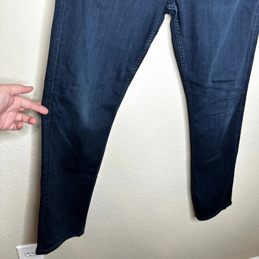 PAIGE Federal Slim Straight Leg Jeans Mens 33 Dark Indigo Wash Made in USA